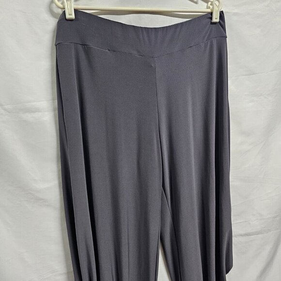 IC by Connie K Harem Parachute Pull On Jersey Women Ankle Pants Size L Gray - Picture 3 of 12